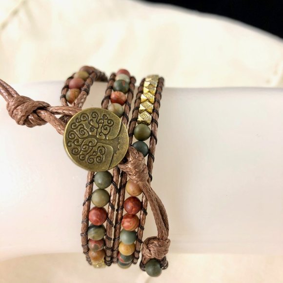 Women Wrap Bracelet made with naturals gems - Picture 2 of 3